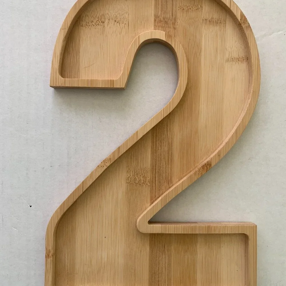 Wooden Bamboo Number 25 Charcuterie Boards Serving Trays Snack Platters 12